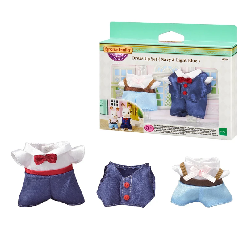 

Sylvanian Families Dollhouse Scenes Accessories Dress Up Set Navy & Light Blue Clothes No Figure Girl Gift New #6019