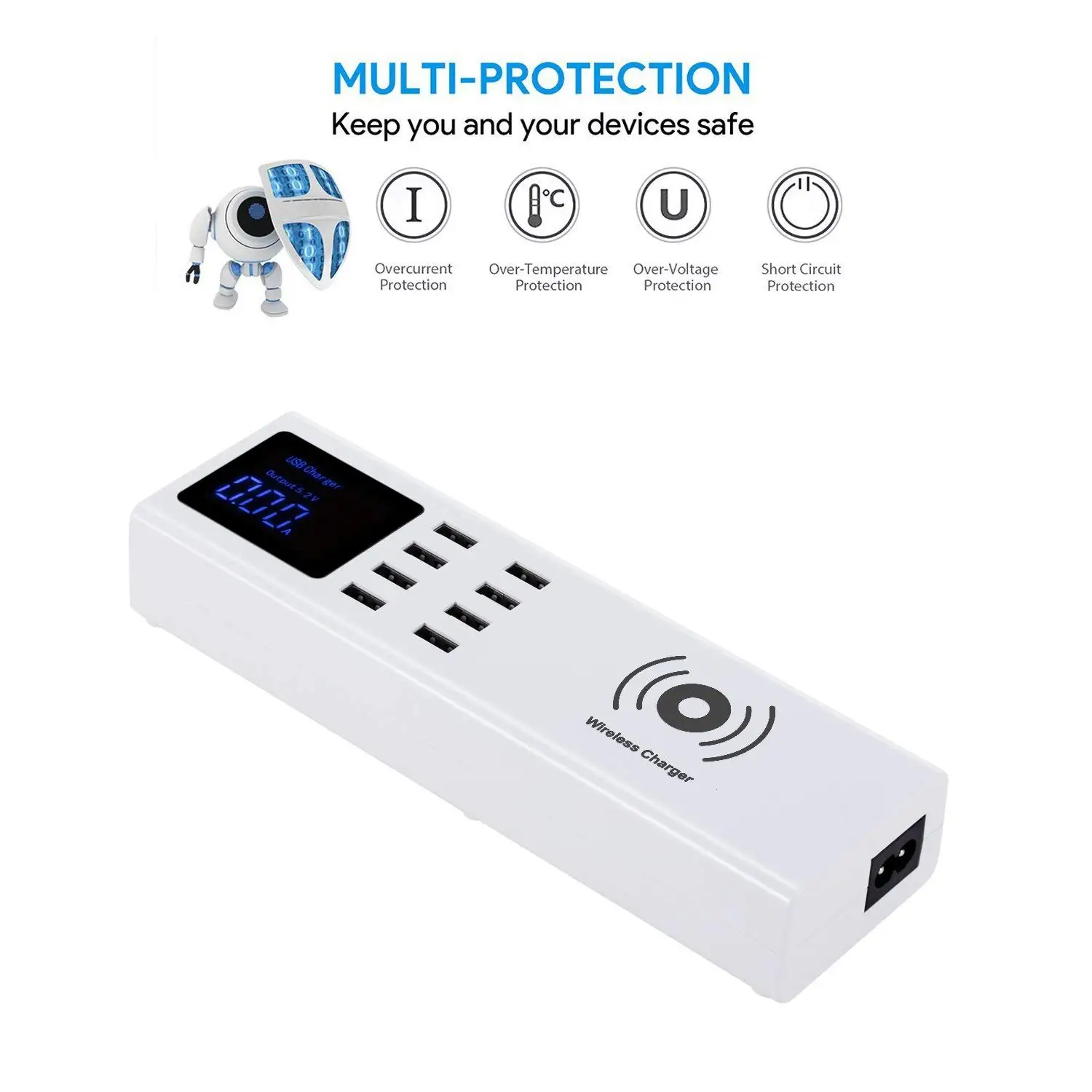 Беспроводное зарядное устройство Qi USB зарядная станция для мобильных устройств 40