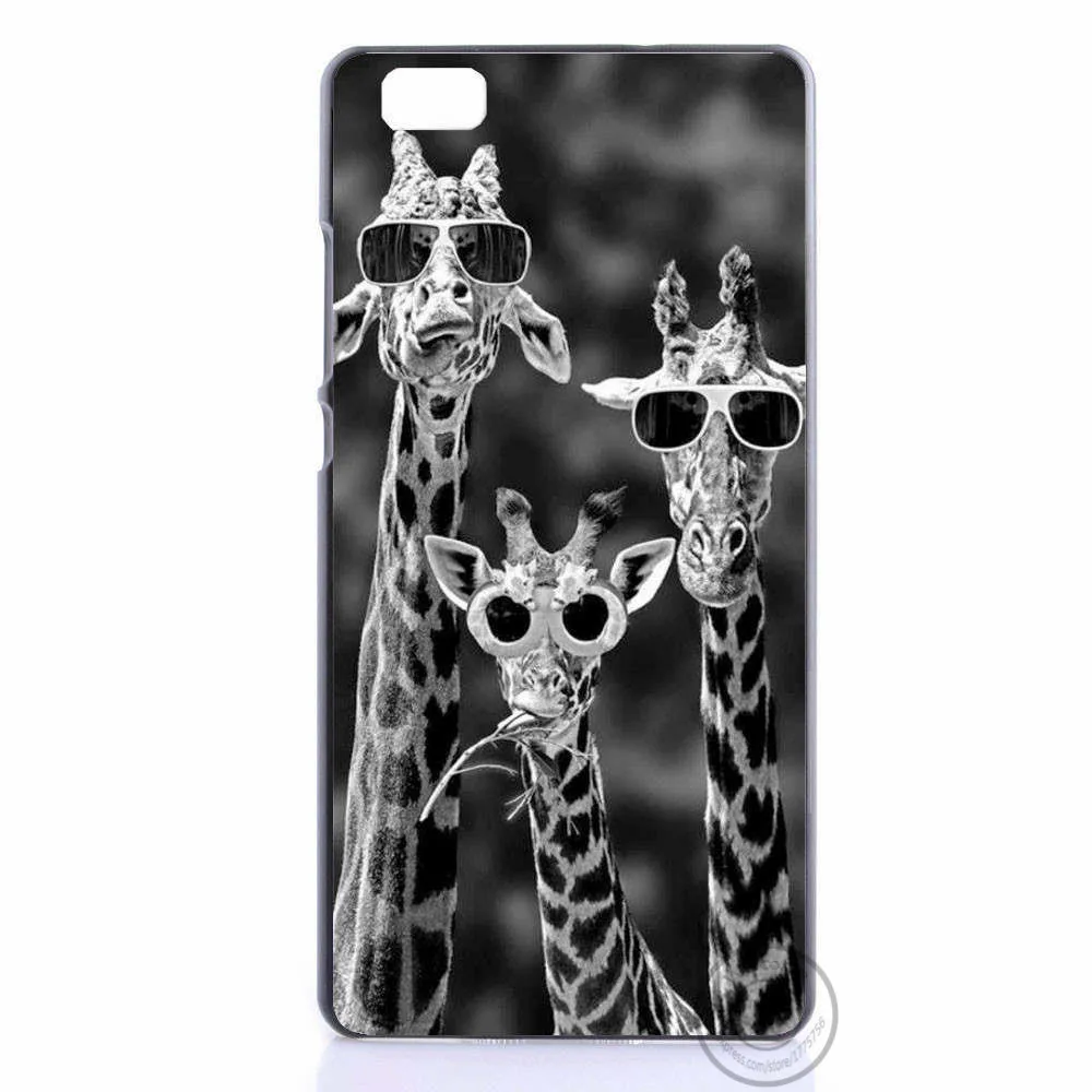 Hard PC Phone Case Shell For Coque Huawei P9 Lite Cool Giraffe Dog Lion Cartoon Cover Skin Fundas Ascend | Мобильные телефоны и