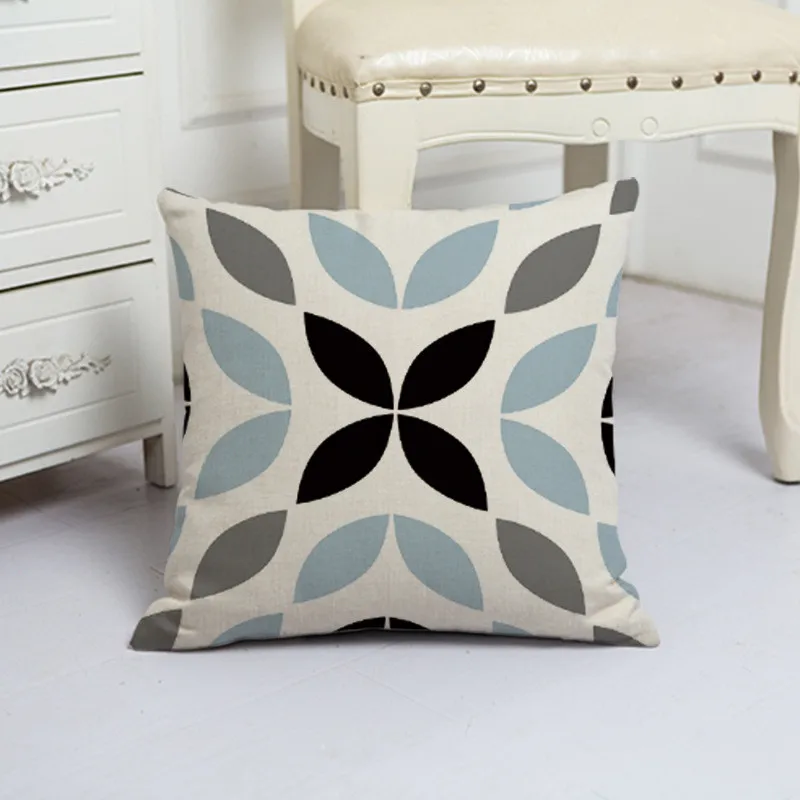 Hot Blue Nordic Linen Printed Geometric Cushion Cover Cyan Green Throw Pillow Covers Light Green Pillowcases Cushions Home Decor Hot Blue Nordic Linen Printed Geometric Cushion Cover Cyan Green Throw Pillow Covers Light Green Pillowcases Cushions Home Decor