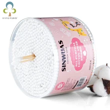 500 шт./кор. ватные палочки медицинские для чистки ушей деревянные палочки для макияжа инструменты для здоровья тампоны Cotonete Focallure GYH