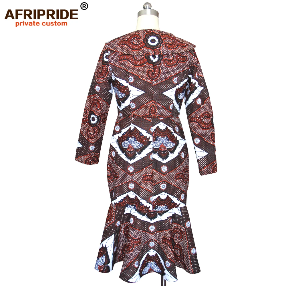 Африканские платья для женщин AFRIPRIDE Дашики Базен riche Анкара принт Чистый хлопок платье индивидуальный заказ v-образным вырезом S1825083