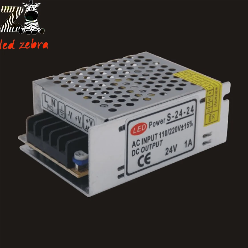 DC24V 1A LED Driver переключатель Питание трансформатор, 24 Вт LED Адаптеры питания для Светодиодные полосы