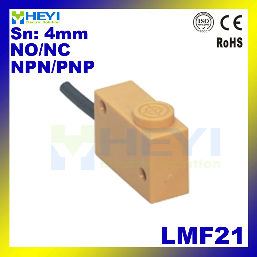 plastic square inductive sensors LMF21 proximity sensor switch NO or NC output NPN or PNPin