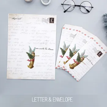 

24 sheet letter paper+12 envelopes Vintage goddess angel mail serie Letter pad Set writing paper Office&School Supplies