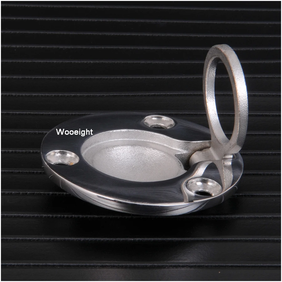 1Pc Boat Marine 316 Stainless Steel Round Flush Lift Ring Hatch Pull Handle Flush Mount Lifting Ring 4055mm For Rowing Boats (3)