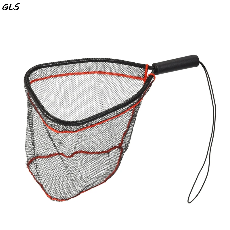 

2019 New Triangle Fishing Net Aluminum Alloy 25cm Depth Portable Handle Landing Net Pole