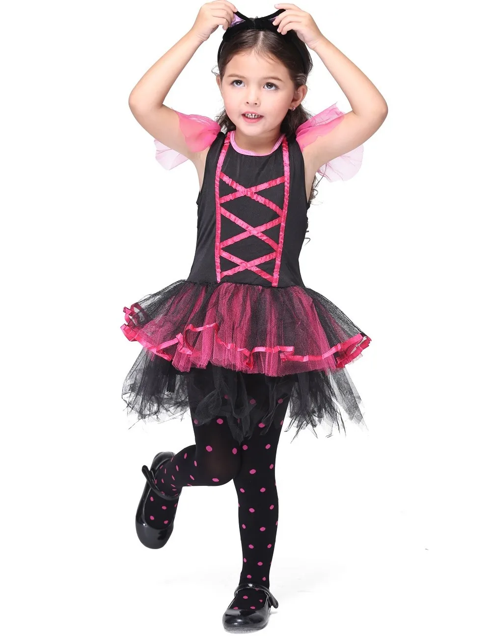 Детская Обувь для девочек Женщина-кошка платье костюм Детский костюм на Хеллоуин Танцевальная и сценическая одежда платье летние шорты