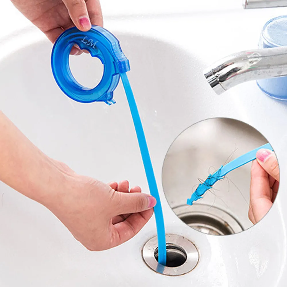 

Polished Drain Sink Cleaner Bathroom Unclog Sink Tub Snake Hair Removal Tool Drain Cleaner a804 17