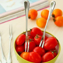 Stainless Steel Fruit Forks Cutlery Dessert Fruit Forks For Restaurant Cafeteria Home Flatware For Fruit Salad 13cm CF078