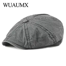 Wuaumx Повседневный восьмиугольный колпачок для лопасти Восьмиугольные шляпы для мужчин газетная Кепка s живописцы шапки хлопок береты елочка плоская кепка s gavroche