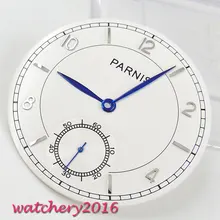 38,9 мм Parnis белый циферблат fit 6498 move мужские часы t циферблат+ руки
