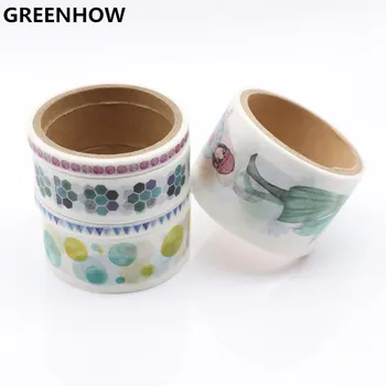 

GREENHOW Washi Tape Scrapbooking Tools Cute Adhesiva Decorativa Japanese Stationery Washi Tapes 7014