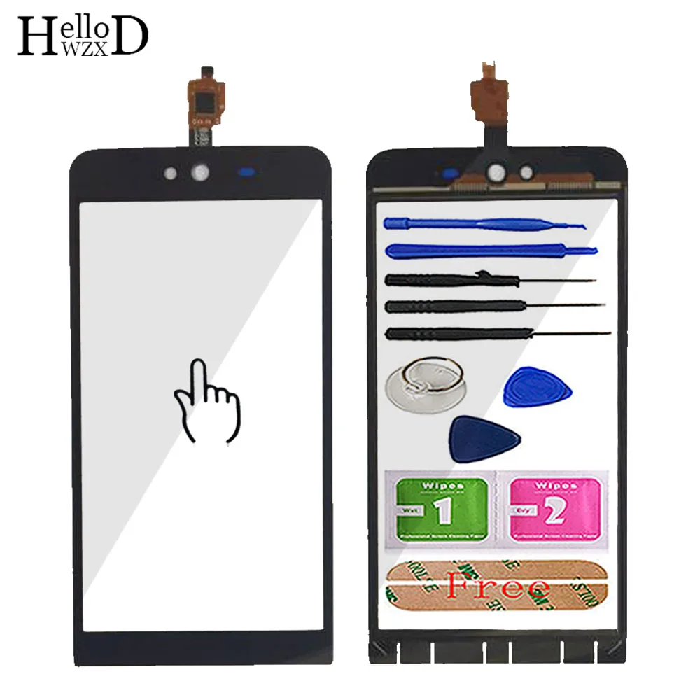 

5.0'' Touch Screen Glass For Wiko Rainbow Jam 3G Touch Screen Glass Digitizer Panel Front Glass Lens Sensor Tools Adhesive