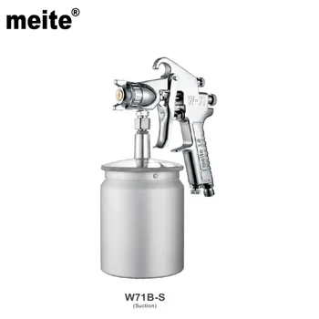 

Meite W71B-S spray gun suction type air paint spray gun HVLP nozzle size 1.0/1.3/1.5/1.8 mm with 600ml cup Jun.14 update tool