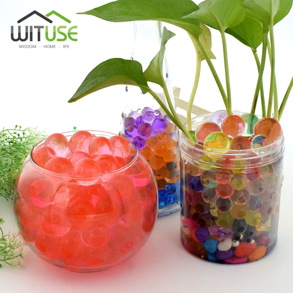 500PCS Water Beads Pearl Shaped Crystal Soil Water Beads Mud Grow Magic