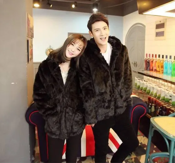 2019 Vetement Winter Women's Faux Fur Coat Lovers Skeleton Pattern Lolita Overcoat Hooded Fluffy AW247 | Женская одежда