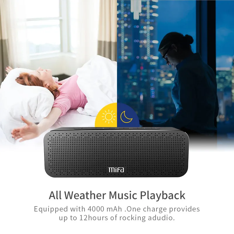 MIFA A20 Bluetooth Динамик металла Портативный Super Bass Беспроводной Bluetooth4.2 3D цифровой звук