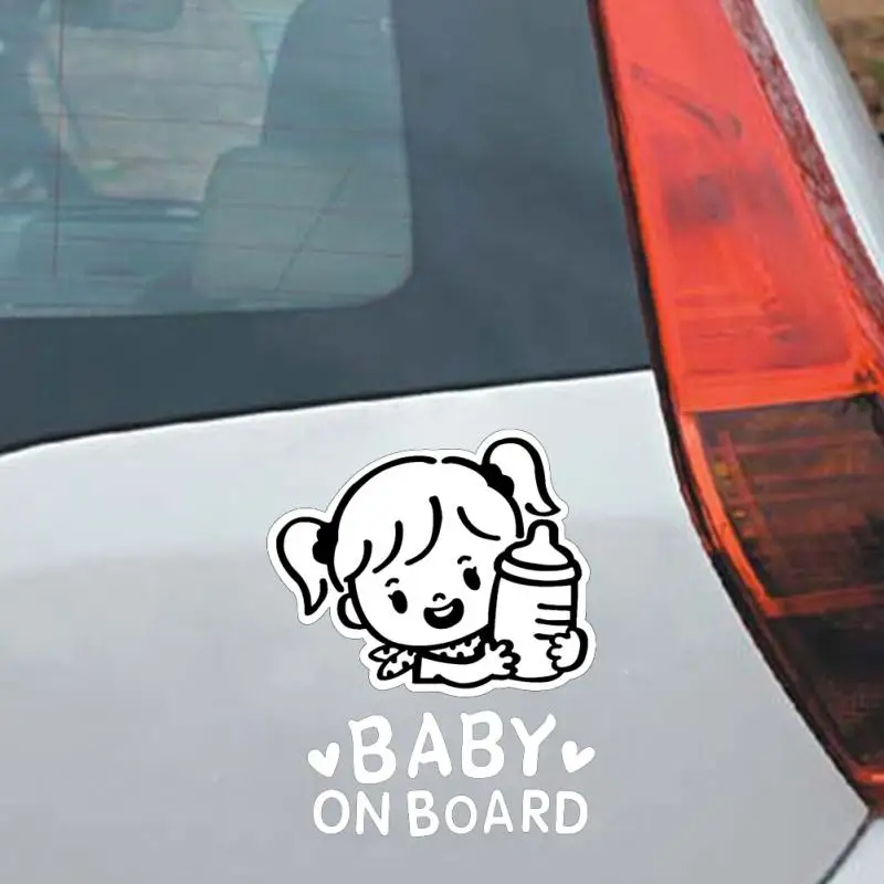 Waterproof Funny Baby On Board Warning Decal Car Vinyl Sticker Black
