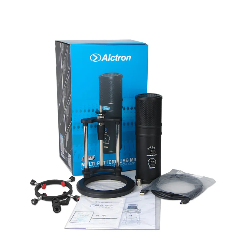 Usb микрофон Alctron UR66 имеет 3 капсулы чтобы подобрать звук более ярким и