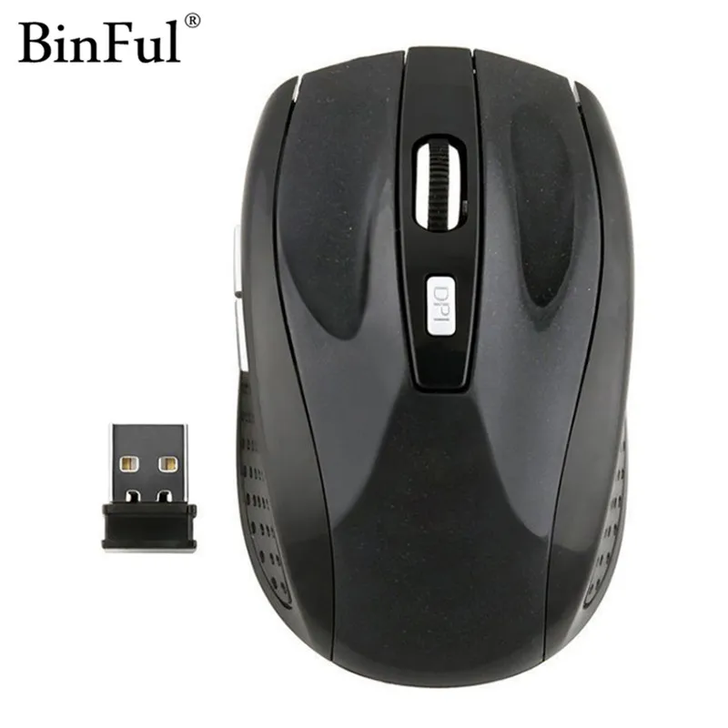 BinFul Mini Mouse 5 кнопок 1600 точек/дюйм портативная 2 4 ГГц беспроводная оптическая
