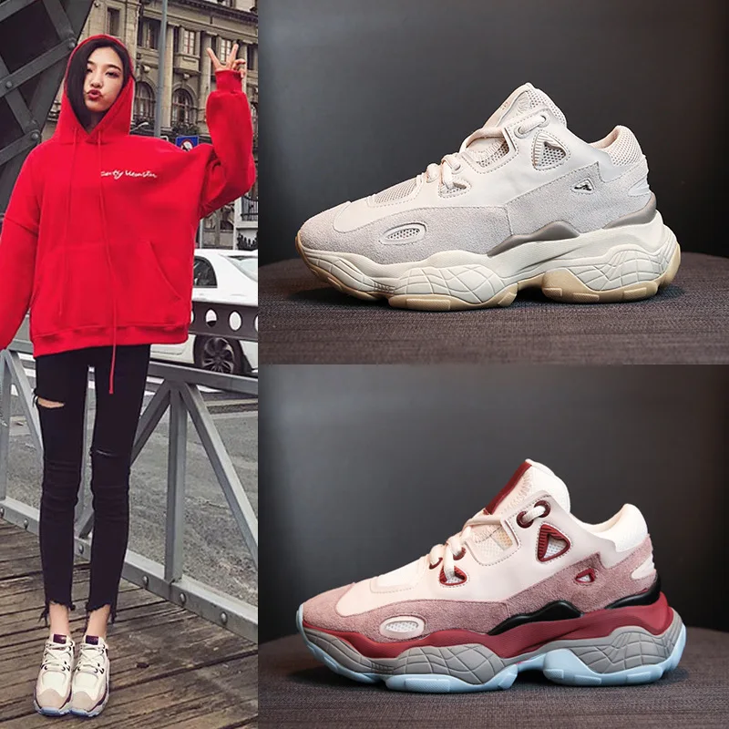 JINBEILEE 2019 Spring New Net Red Walking Sports Shoes Women's Breathable Increased Wild Casual Platform Women's Shoes JINBEILEE 2019 Spring New Net Red Walking Sports Shoes Women's Breathable Increased Wild Casual Platform Women's Shoes