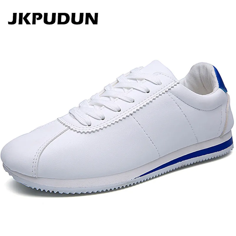 JKPUDUN Men Casual Shoes Outdoor Leather Luxury Brand British Designer