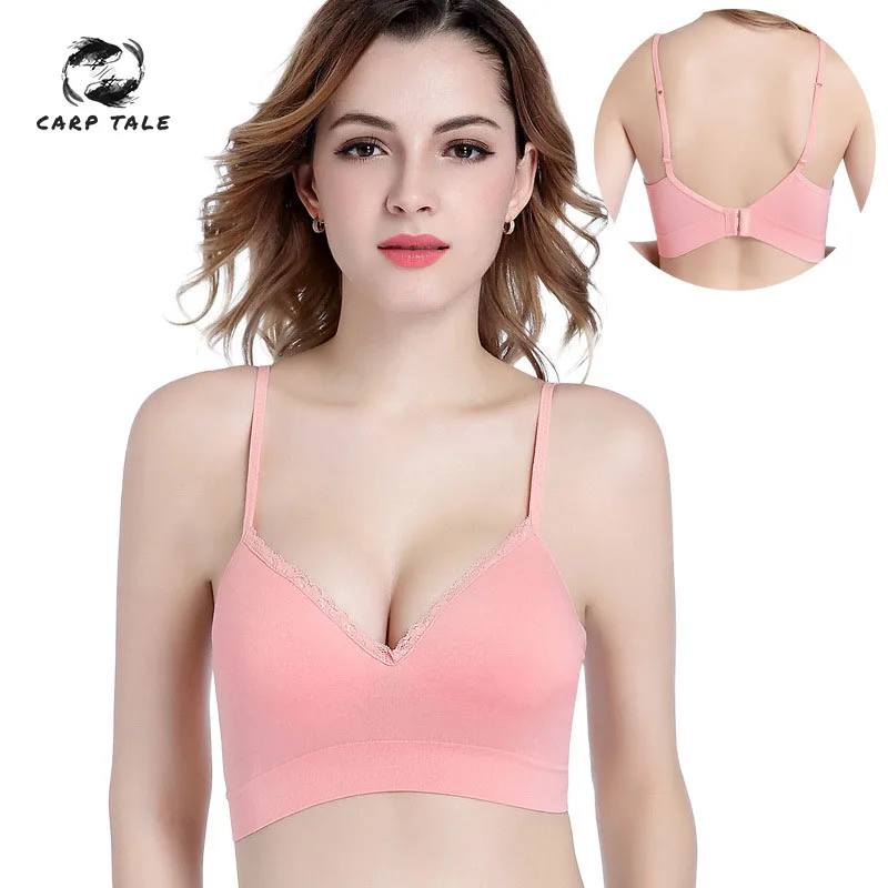 

2019 CARP TALE technology without steel ring one-piece bra gathered breathable polyurethane resin female sexy bra