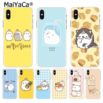 

MaiYaCa Cutest Kawaii Box Potatoes and rabbits Molang phone case for Apple iPhone 8 7 6 6S Plus X XS max 5 5S SE XR Cover