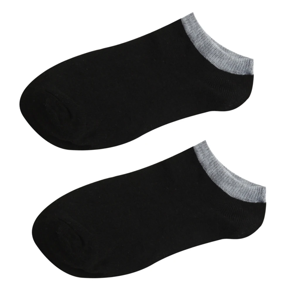 Hot NEW black+ gray edge Mens Ankle Boat Sock Low Cut Socksin Sock