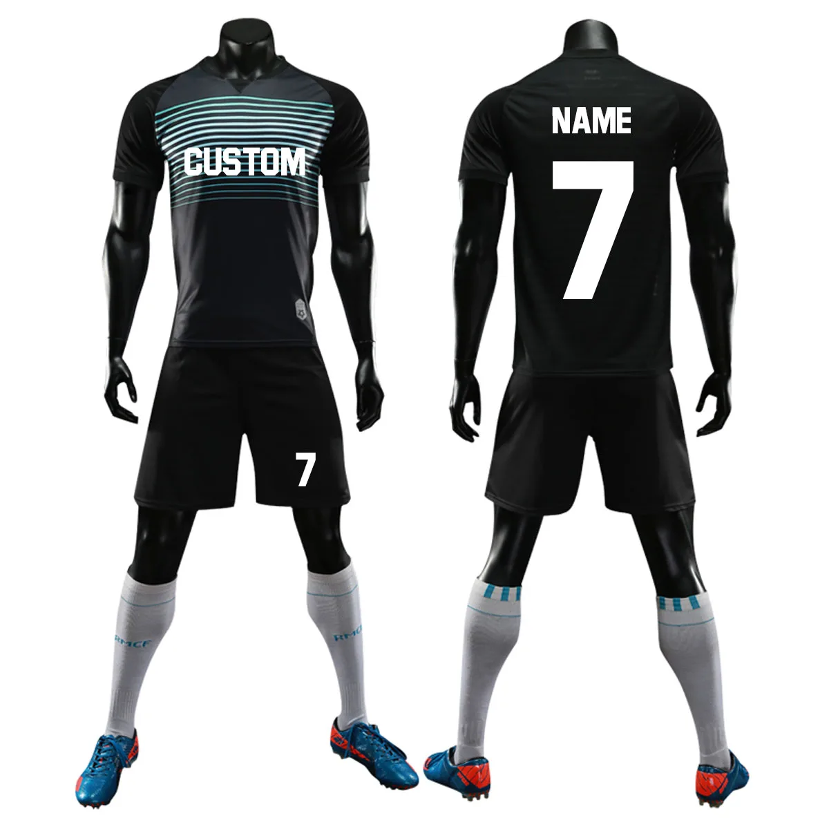 

Quick Dry Men Kids Soccer Jersey Set Survetement Football Soccer Training Suit Breathable Blank Boys Soccer Jersey Uniform Print