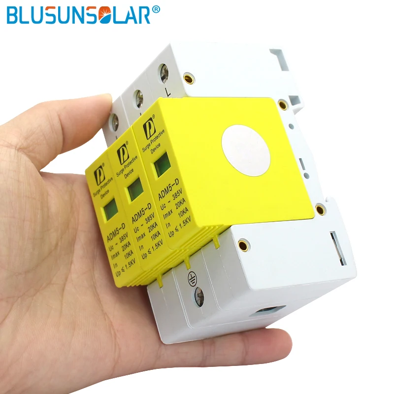 Rail de Proteção contra Surtos Dispositivo de Proteção sobre a Tensão Alta Qualidade Venda Quente p 20ka 110 v 220 ac Din Spd Anti-relâmpago Surge 3 4 de Proteção Contra Surtos SPD anti-relâmpago surge