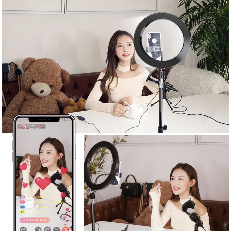 

HOT Dimmable LED Studio Ring Fill Light Photo Video Annular Lamp Ring Fill Light Drop shipping