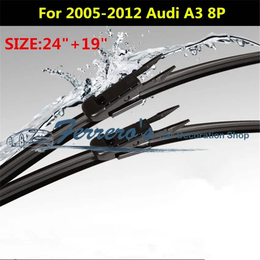 Партия из 2 предметов SG-004 стеклоочистителей для 2005-2012 AUDI A3 8 P 2"+ 19" fit щепотка вкладке тип рычаги стеклоочистителя только автомобильные аксессуары