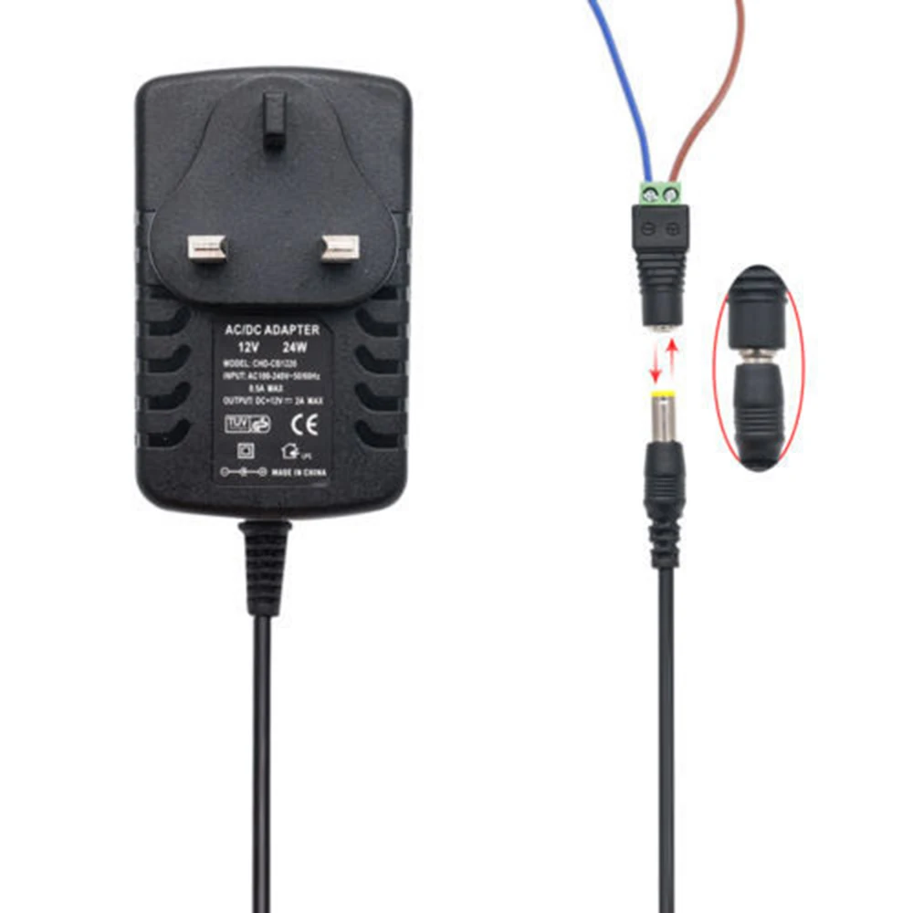 SOONHUA High Quality Power Charger DC 12V 2A 3A Power Supply Adapter Transformer For Led Strip Wireless Router Security Cameras