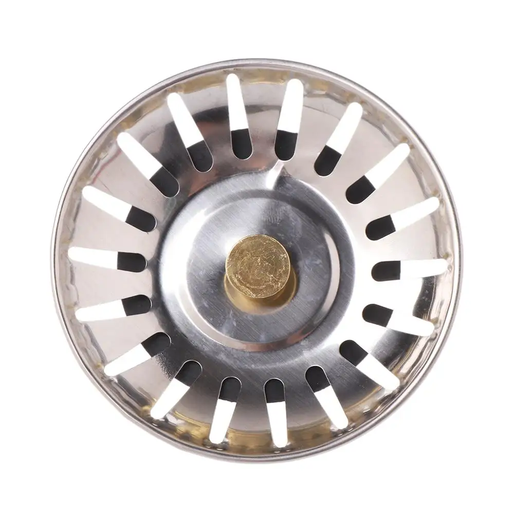 

Kitchen Stainless Steel Basin Drain Dopant Sink Strainer Basket Waste Filter