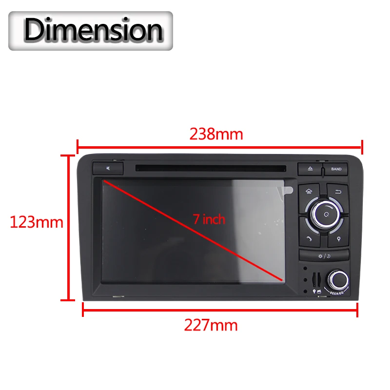 Top KSAOTU 7" DAB+ 4G Android 8.0 Car DVD Player SD GPS for Audi A3 11