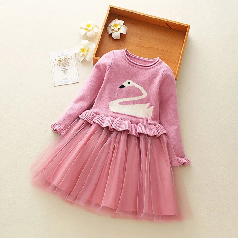 

BibiCola Girls Dress Spring Autumn 2018 Fashion Princess Style Clothing Casual Long sleeve Costume Brand Ball Gown Dresses
