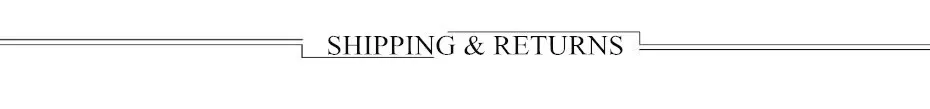 shipping & returns