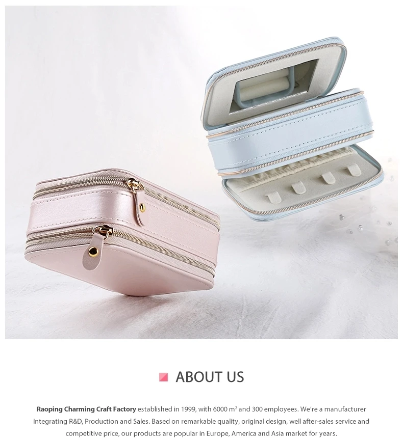 Jewelry Box Portable Storage Organizer Zipper  (8)