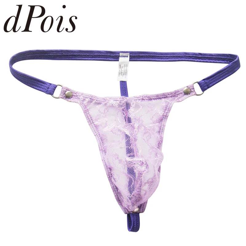 Мужское кружевное нижнее белье s Sissy сетчатые кружевные стринги мужское Tanga Трусы