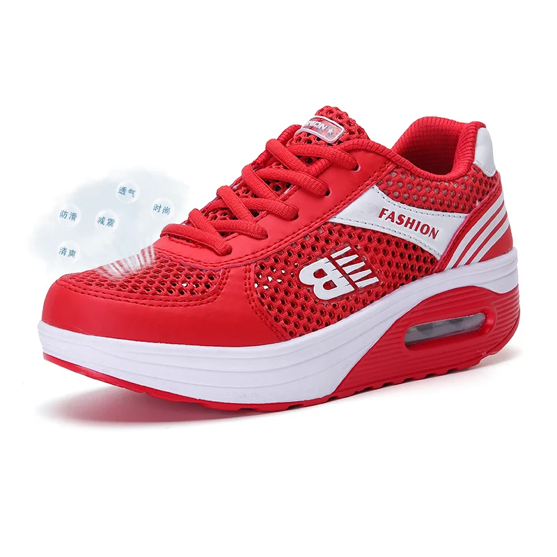 Женская обувь для тенниса; Tenis Mujer; Новинка года; сезон весна; Tenis Plataforma; женские устойчивые спортивные кроссовки для фитнеса; женские кроссовки - Цвет: Красный