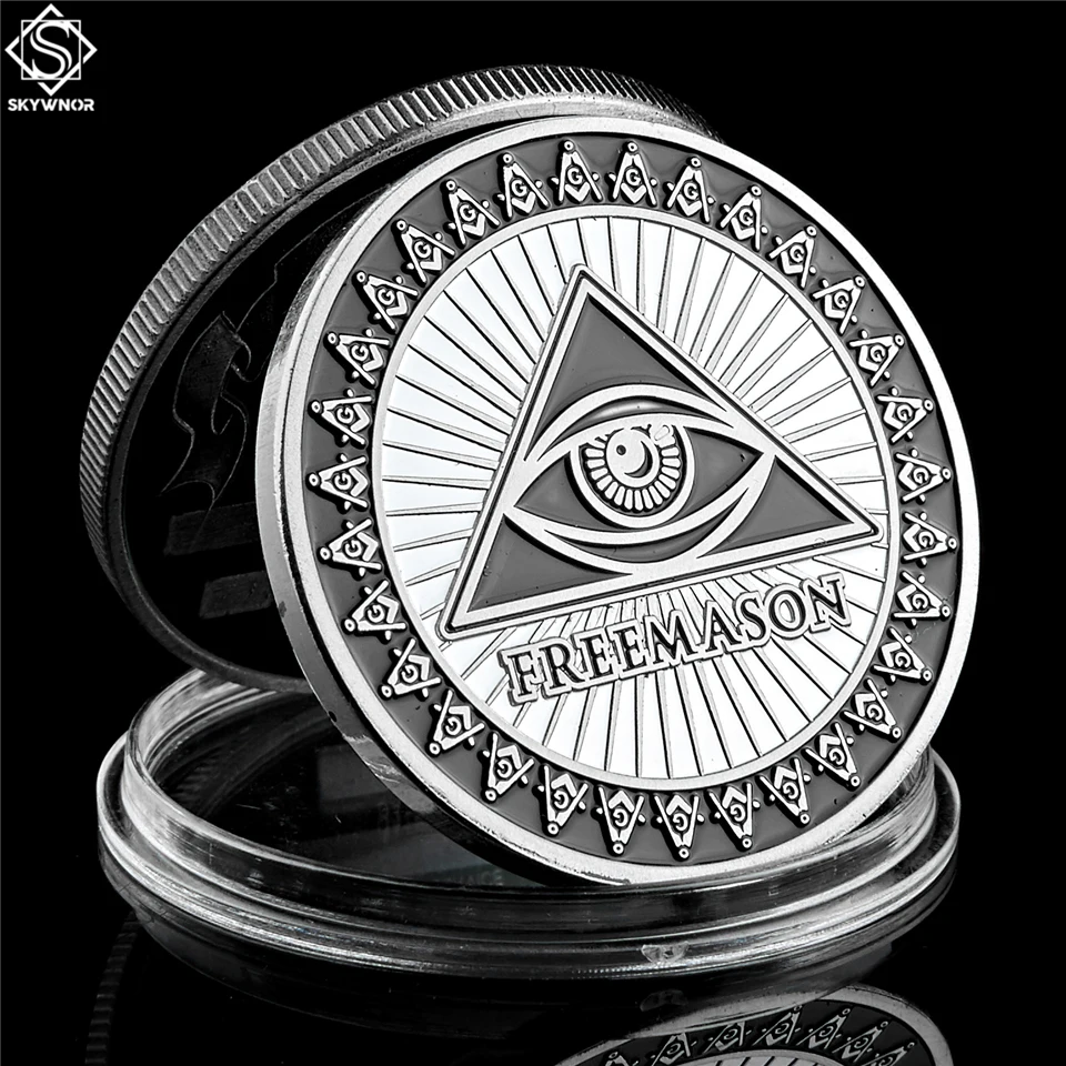 

Free and Accepted Masons Silver Plated 1 oz Masonic Symbols Bullion&Coin Collections