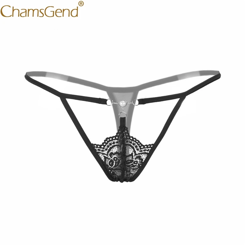 Chamsgend Intimates Women Sexy Hot Underwear Lace Beads G String Thong Low Waist Linegrie