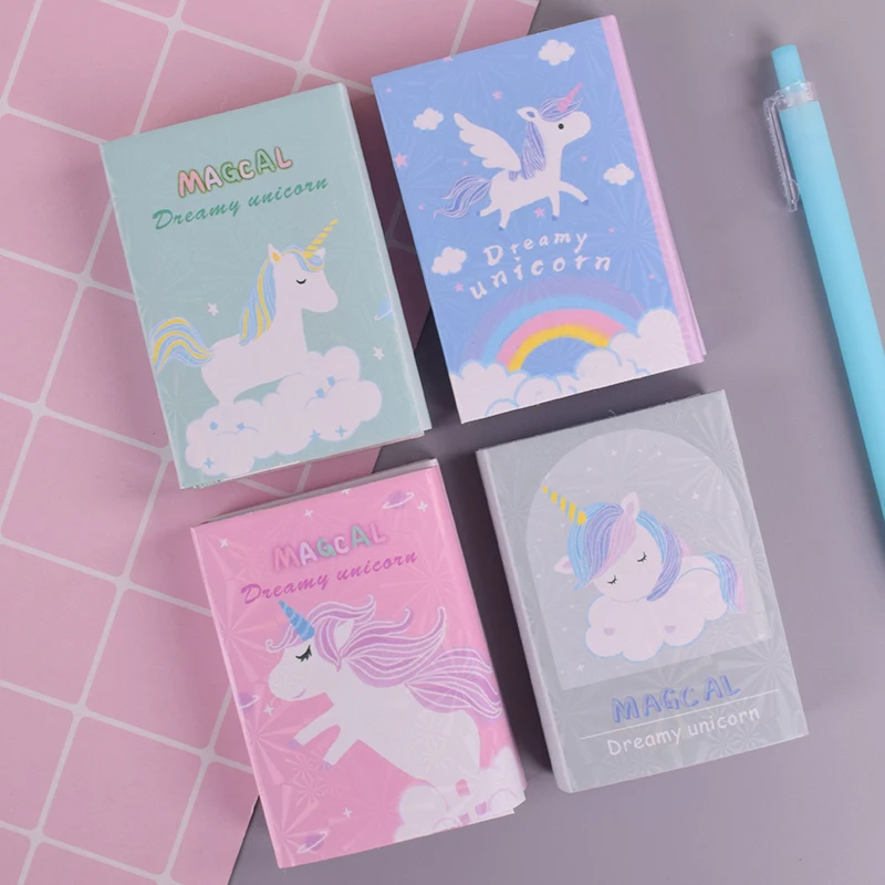

JUKUAI 1Pcs Cartoon Unicorn Memo Pad Planner Sticky Note Paper Sticker Kawaii Stationery Pepalaria School Supplies 40 Pages 8218