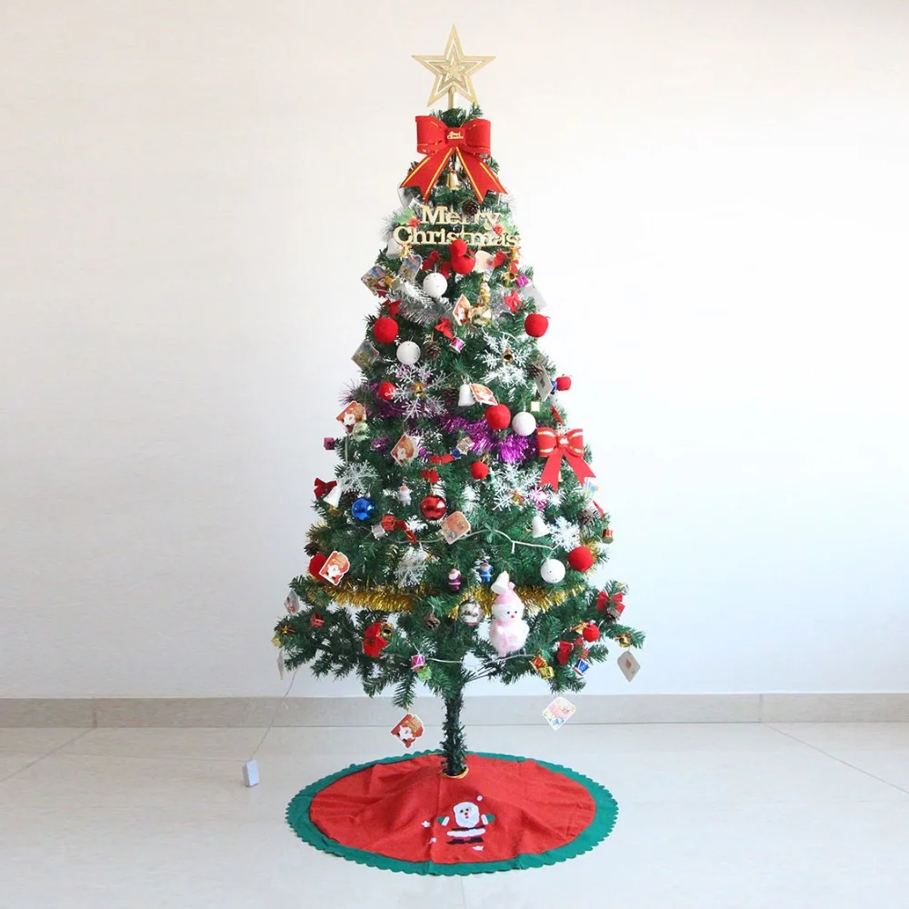 Decoracion Navidad рождественские украшения для дома прямой край 90 см Нетканая Рождественская елка юбка фартуки