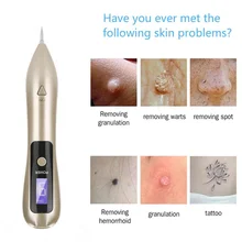 Portable 9 Level LCD Mole Tattoo Dark Spot Removal Pen Laser Plasma Pen Machine Facial Freckle Tag Wart Removal Beauty Tool