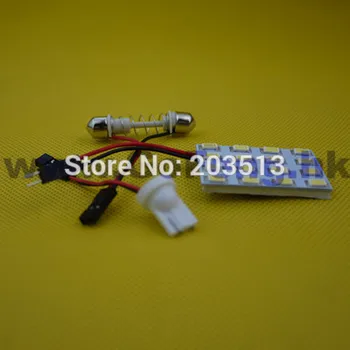 

50pcs/lot 2014 new design 12v car Dome festoon light 16 smd 16 led smd 5630 led Panel with T10 led Adapter free shipping