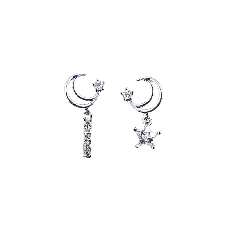 2018 Новая мода Broncos Oorbellen Bijoux со стразами Moon &amp Star висячие серьги Свадебные для дам
