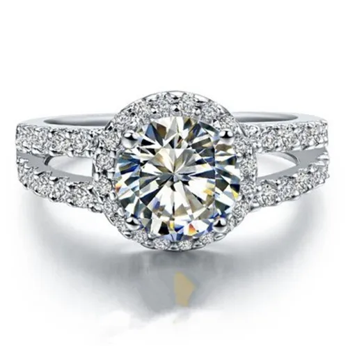 2CTW 8 мм Тест положительное Moissanite бриллиантовое кольцо тест положительная